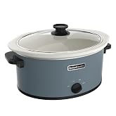 HOMECOOKIN 8 Quart Slow Cooker Oval Manual Pot Food Warmer with 3 Cooking Settings, Blue