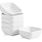 Swuut Ceramic Dipping Bowls Set of 6,3 Ounce Porcelain Small Mini Dip Bowl,3 Inch Square Soy Sauce Dish - Diehses Good for To