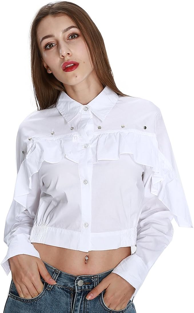 dress shirt crop top