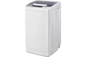 Outspurge Full Automatic Washer Machine,Portable Washing Machine for Household Use,1.34 Cu.Ft.Laundry Washer Spin with 10 Wash Programs& LED Display& Built-in Drain Pump,Ideal for Apartment,RV