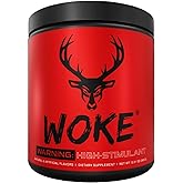 Bucked Up - Woke - HIGH STIM Pre Workout - Best Tasting - Focus Nootropic, Pump, Strength, 30 Servings (Blue Raspberry)