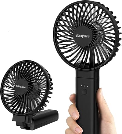 EasyAcc Handheld Fan Portable USB 4 Speeds 17H Battery Foldable Personal