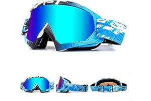 Zsling OTG Ski Snow Goggles, UV Protection Anti Fog Snowboard Goggles for Men Women Youth