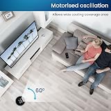 ANSIO 30-Inch Tower Fan with Remote Bladeless Oscillating 3 Speeds Black view 6