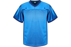 RE-HUO Youth Blank Football Jersey Athletic Football Practice Jersey Hip Hop Sports Shirt for Kids