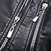 LLF Womens Faux Leather Zip Up Moto Biker Jacket With Many Details
