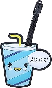 Fun Food Luggage Tags for Travel Suitcase ID Holder - Blue Soda