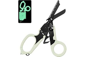 FRMINGZHAO Emergency Shears with Strap Cutter and Glass Breaker Stainless Steel Foldable Scissors Pliers, Outdoor Camping Rescue Scissors Tools …