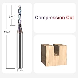 SpeTool 1/8 Inch Spiral Router Bits Up Down