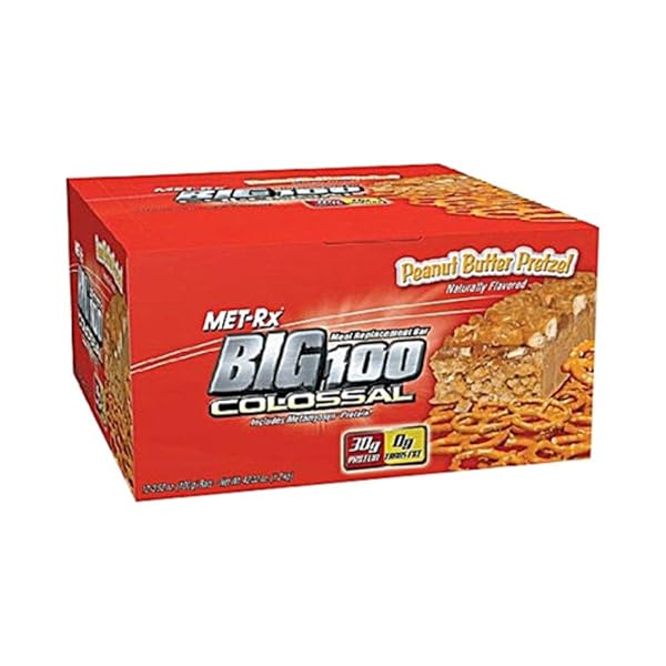 MET-RX BIG 100 COLOSSAL PEANUT BUTTER PRETZEL 12...