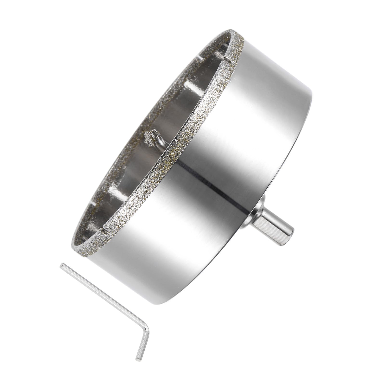 CoCud Diamond Hole Saws Drill Bits, 110mm / 4-5/16" Drilling Diameter, White Zinc Plated with Center Guide Drill Bit - (Applications: for Glass Ceramic Tiles Marble Stone)
