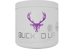Bucked Up Non-Stim Pre-Workout: Enhance Performance Without the Jitters, Caffeine Free, Grape Gainz Flavor, 25 Servings