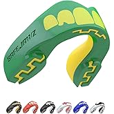 SafeJawz Sports Mouthguard, Dual Layer Premium Mouth Guard with Case for Basketball, Lacrosse, Football, Martial Arts, Hockey, Wrestling, Ice Hockey and All Contact Sports