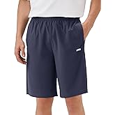 K-Swiss Men's Athletic Shorts with Zipper Pockets - Lightweight Gym Shorts with Drawstring for Running Workout Lounge Casual