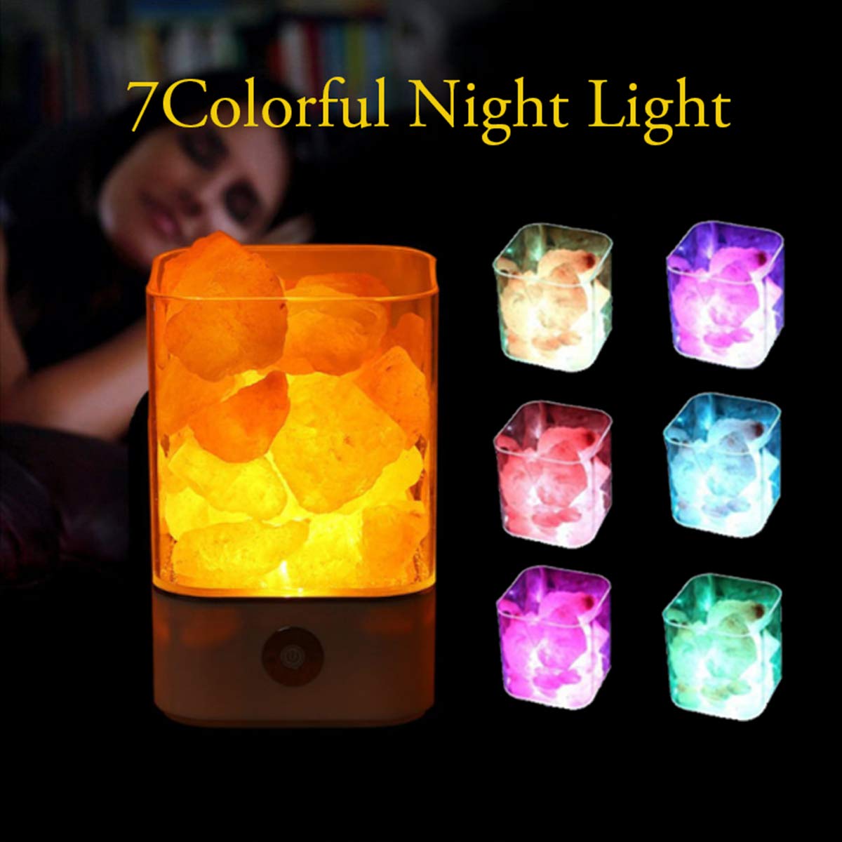 Salz Lampe Himalaya Salzkristall Lampe Nachttischlampe Dekorative Lichter Therapeutisch Salzlampe Dimmbar mit LED Salz Lampe mit Touch Helligkeit Control Funktion by Upstartech