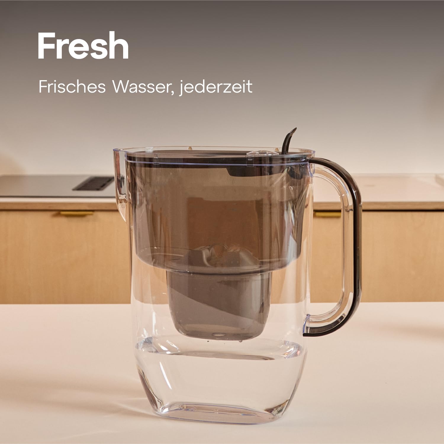 AQUAPHOR FRESH – Wasserfilter Kanne 3,2 L mit 3 MAXFOR+ Kartuschen – Reduziert Kalk & Chlor, Schwarz 8