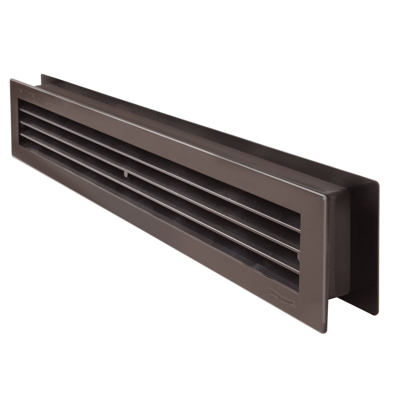 La Ventilazione PT489M Ventilation Grille Plastic Rectangular 480x98 mm Telescopic, Brown