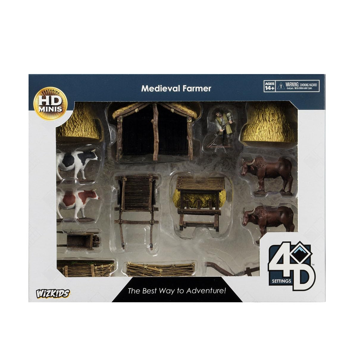 Wizkids Games WarLock Tiles: Accessory – 4D Settings Medieval Farmer