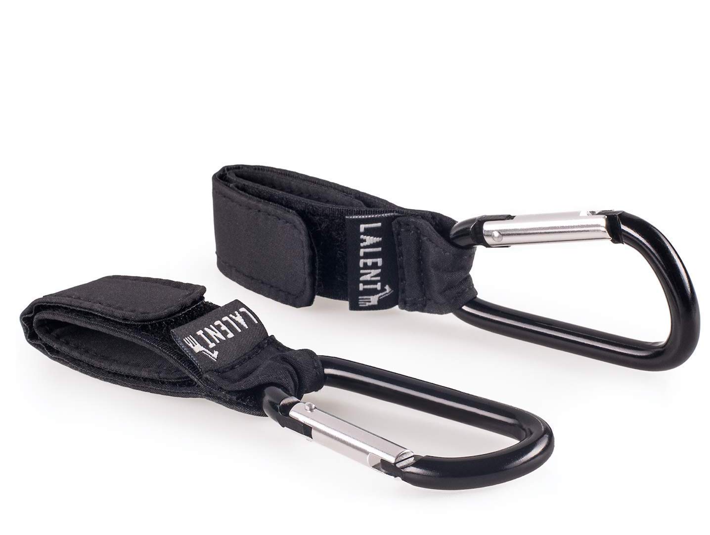 Laleni 2x Kinderwagen Haken sehr Belastbar - Karabiner Befestigungshaken für Wickeltasche Und Zubehör, Bis 10kg Belastbar