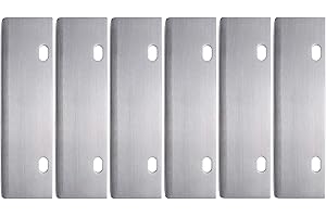 BOLEXINO Grill Scrapers Blade Replacement, Edge Sharper Blades, Stainless Steel Heavy Duty Rust Grill Blades Outdoor BBQ Tools & Accessories Blades (6 Pack)