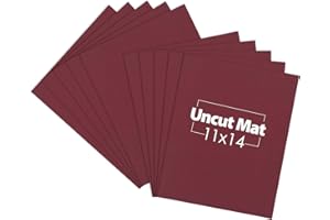 MBC MAT BOARD CENTER Mat Board Center, 11x14 Maroon Color Uncut Photo Mat Boards, 4-Ply Thick Matboards for Frames, Prints, Photos (10 Pack)