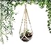 WITUSE Macrame Plant Hangers, Plant Holder, Outdoor Indoor Plant Hangers for Hanging Plants- Cotton Rope (4 Legs, 20 Inches)