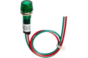 10 YC-9WRT-1G-24-10 YuCo CE Listed 9MM Compact Panel Mount Indicator LED Pilot Light Green 24V AC/DC