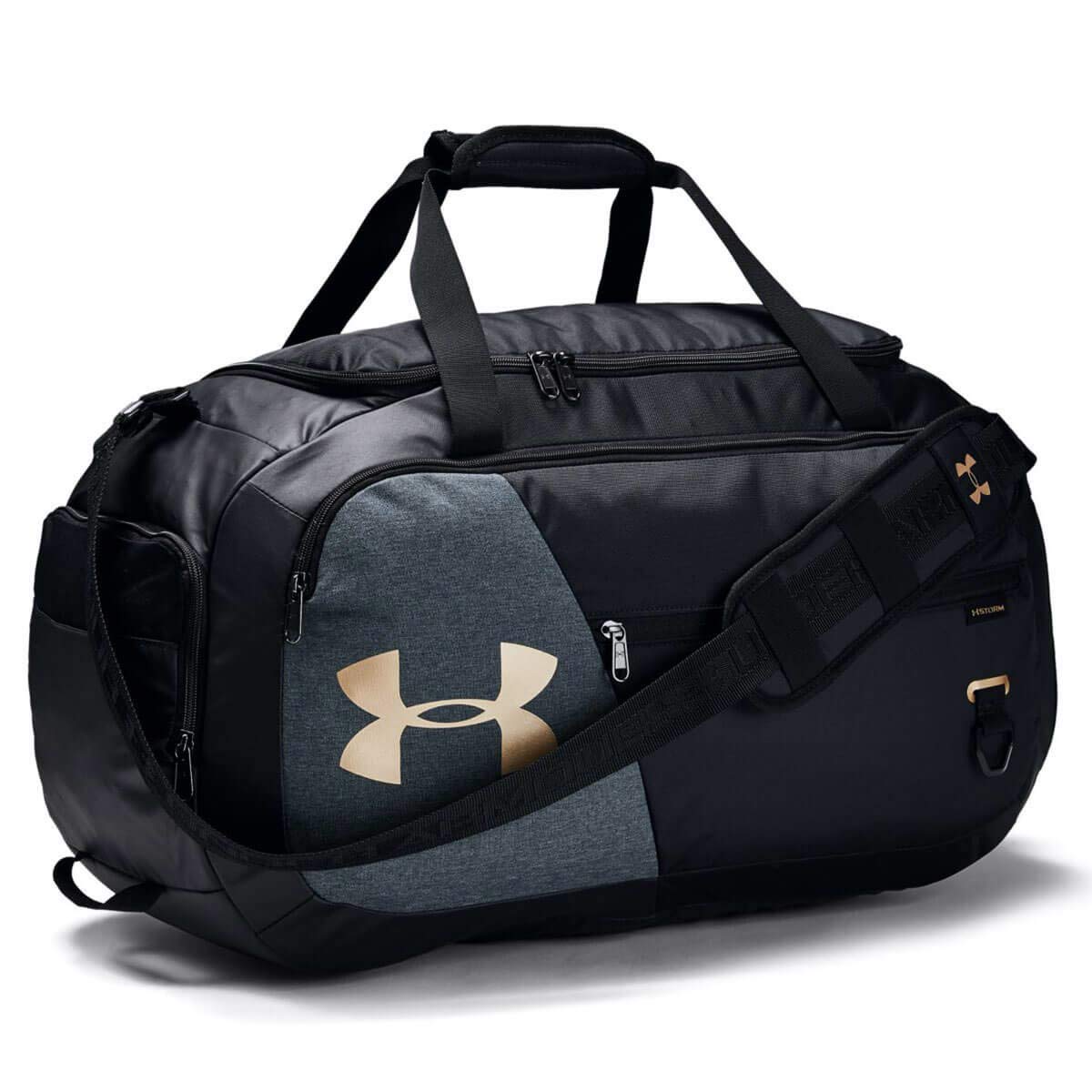 Under Armour Adult Undeniable Duffle 4.0 Gym Bag, Black (002)/Metallic Gold, Small, Black//Metallic Gold, S