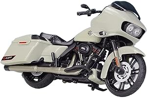 SHENGANG Motorcycle Model Diecast Collection Kids Toy Gift Harley Davidson 2018 CVO Road Glide 1:18 Alloy Motorcycle Model (Color : White)