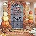 VIGLT Halloween Black Lace Window Curtain,Halloween Spider Web Bats Door Curtain 40 x 84 inch for Spooky Halloween Holiday Party Decoration 2PCS