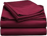 Moonlight20015 Burgundy King Duvet Cover Set with 2 Pillowcases view 8