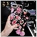 iPhone 7 Plus Kickstand Case, Luxury Bling Glitter Soft TPU Gel Beauty Shiny Flower Cute Candy Protective Cover Case for Girls with Wrist Strap (iPhone 7 Plus, Flower)