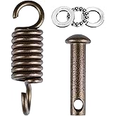 Hammock Chair Ultimate Hanging Kit - Egg Hammock Chair Spring Pin Plug Hardware- 500LB for Hanging Basket Chairs Hammock and Porch Swings Brown