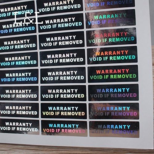 Laser Holographic stickersWARRANTY Void IF Removed 10x30mm Warranty Stickers one time use 1000pcs