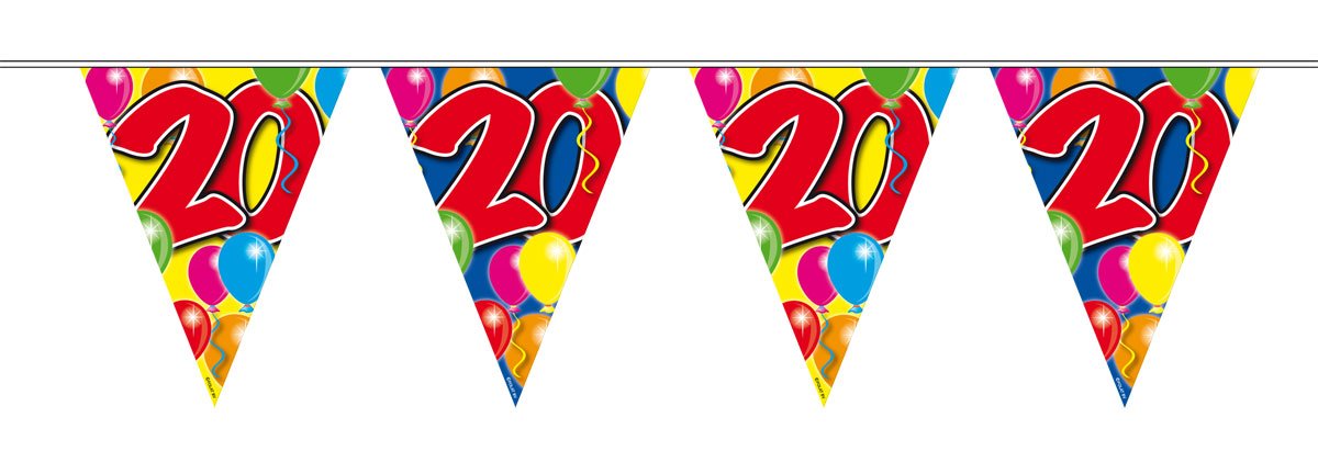 Folat - 20th Birthday Balloons Garland For Party Decoration - 10 meters - Multicolor — image 1