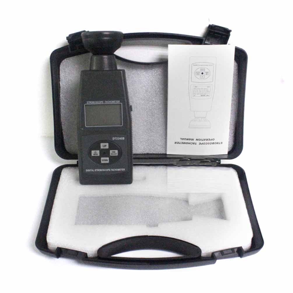 DT2240B Portable Digital Stroboscope Tachometer with 6039, 999RPM LCD