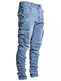 ABSECAI Mens Slim Fit Skinny Stretch Denim Fashion