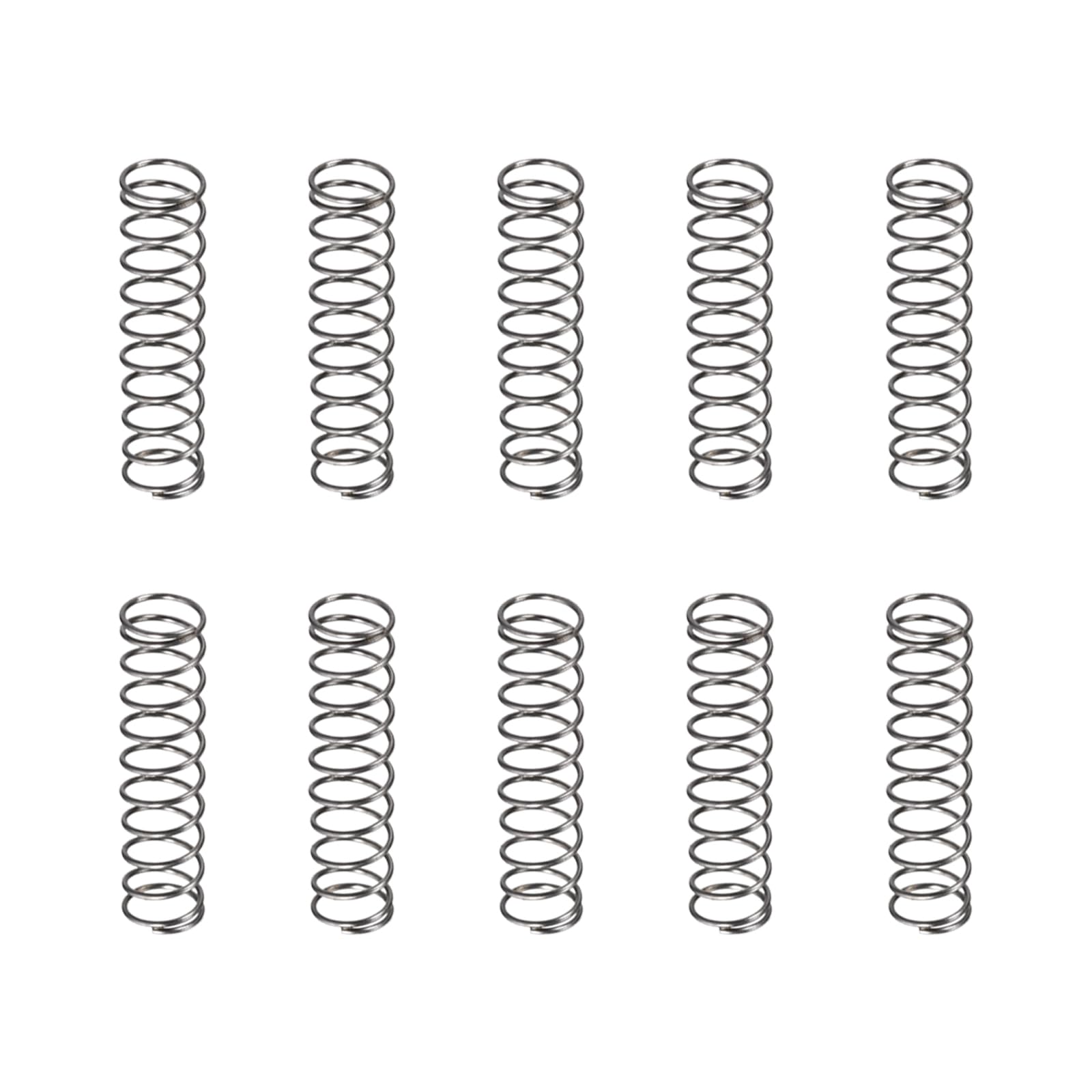 DTGN 0.5x6x25mm(DxODxL) Compression Spring - 30Pack - Good for Machinery - Spring Steel Extension Spring - Gray