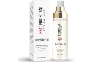 QQCHERRY Heat Protectant Spray for Hair with Argan Oil,Professional Hair Heat Protectant Spray, Protects Hair from Styling Tools, Blow Dryers and UV rays, Multi-Effect Care, Suitable for All Hair Types