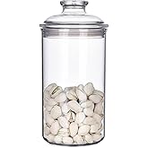 IVOOBR 34oz Acrylic Storage Jar, Airtight Lid with Silicone Sealing Ring, Ideal Canister Container for Sugar, Tea, Spices, Herbs, Shells, Bath Salt, Christmas Decorative Apothecary Jars