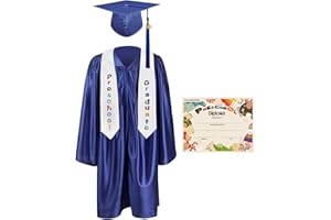 GraduationMall Preschool Graduation Cap Gown Stole Package with 2025 Tassel, Certificate