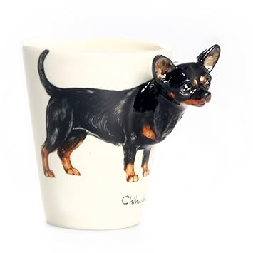 Amazon Com Chihuahua Short Hair 3d Ceramic Mug Black Home