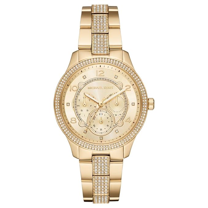 Michael Kors Damen Analog Quarz Uhr mit Edelstahl Armband MK6613
