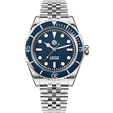 San Martin Watches for Men SN0133G, 40 mm 20 Bar Diver Watch, NH35 Automatic Mechanical Luxury Diving Waterproof Sapphire Crystal Luminous Wrist Watch