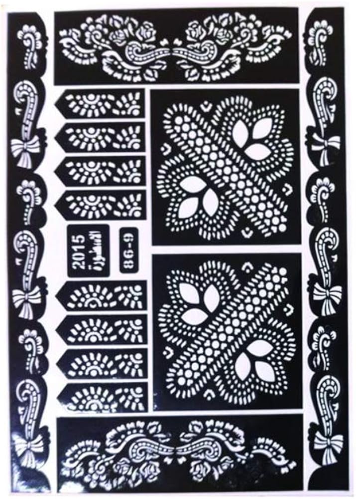 Cool Kaftans 2 SHEETS HENNA STICKERS TATTOO BODYART MEHNDI