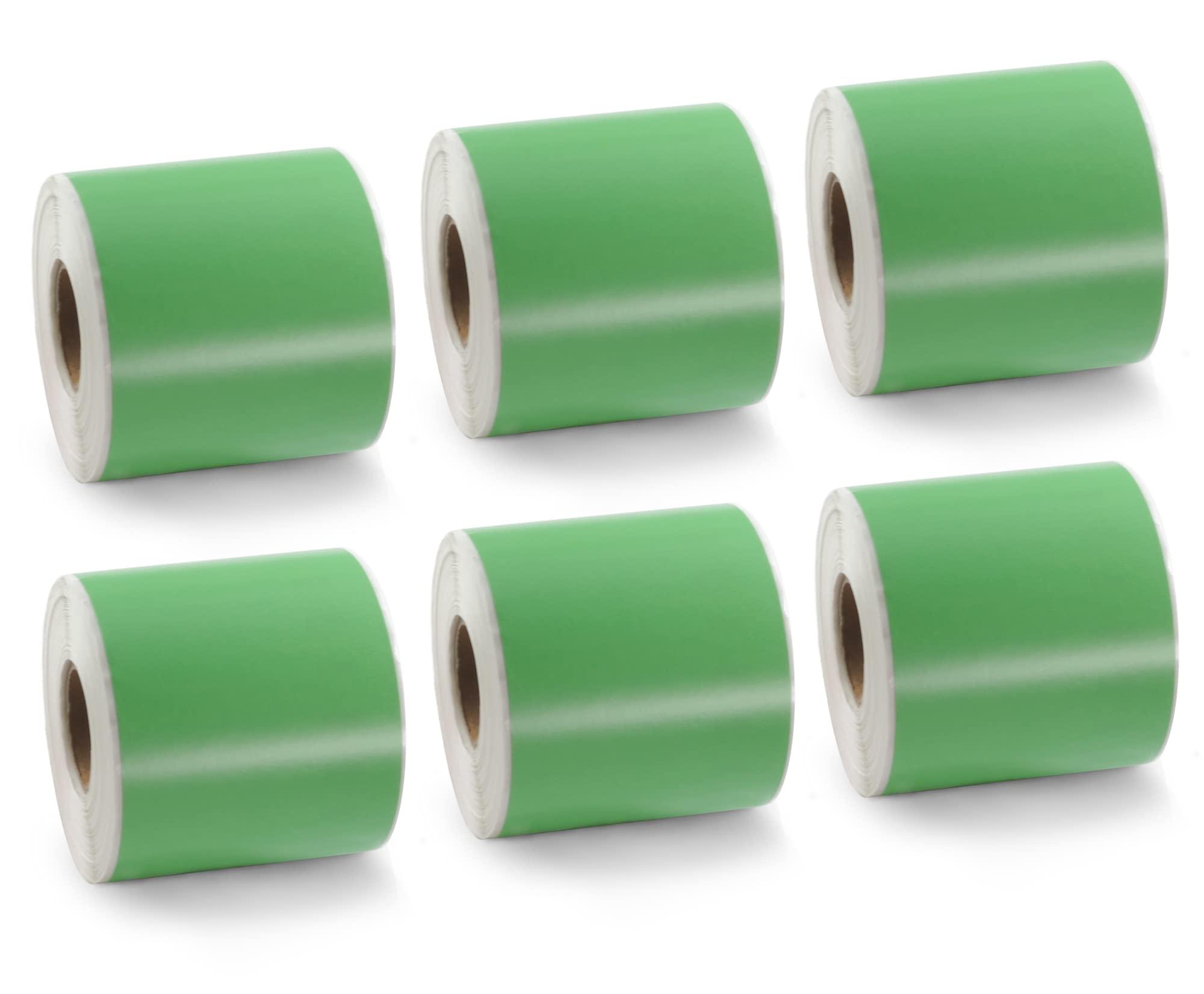 BETCKEY - 6 Rolls Green Lever Arch File Labels Compatible with DYMO 99019(S0722480), 59mm x 190mm, 900 Colored Labels Compatible with DYMO LabelWriter 450, 4XL, NOT Fit 550 or 5XL