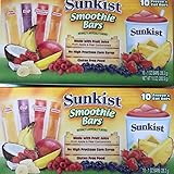 Sunkist Smoothie Bars - Gluten Free Frozen Juice Smoothies ((20) 1.0 bars (2/10ct boxes))
