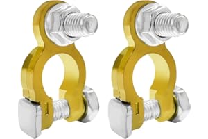BEZANU Brass Battery Terminals Connectors Clamps, 2 PCS Positive and Negative Battery Clamps for Marine, Car, Boat, Rv, Vehic