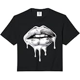 Y2K Chrome Lips Comfort Colors Crop Top