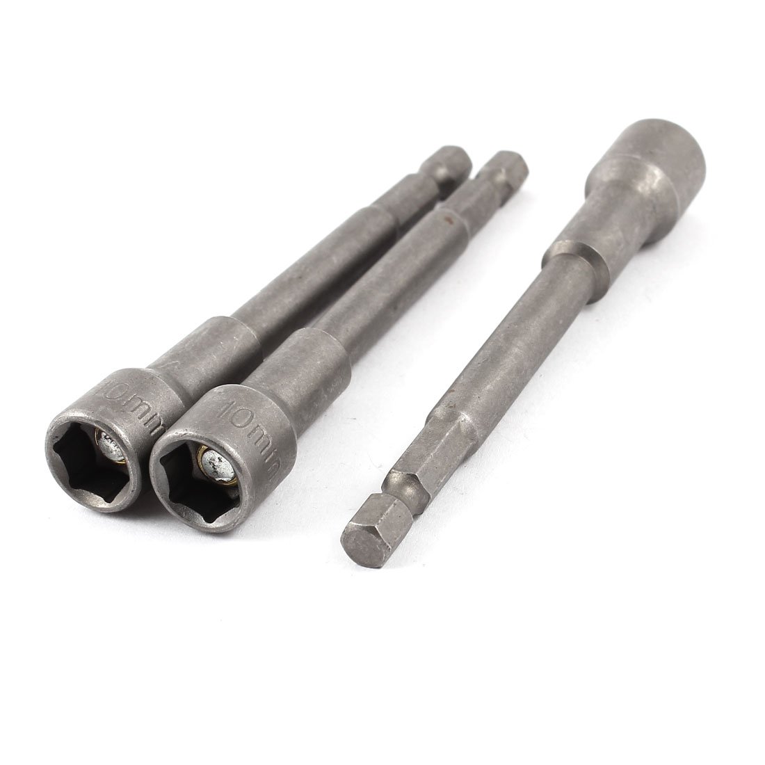 Sourcingmap a14050200ux0050 10 x 100 mm Magnet Hex Socket Nut Driver Setter (3 Pieces), 10mm x 100mm